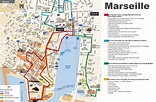 Marseille tourist attractions map - Ontheworldmap.com