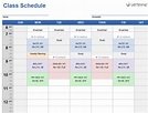 Excel Template For Scheduling