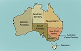 Map of Australia showing states and territories | Australia’s Defining ...
