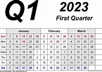 Printable Calendar 2023 Quarterly - Time and Date Calendar 2023 Canada