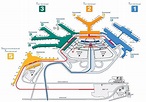 Mapa do aeroporto de Chicago: terminais aeroportuários e portões do ...