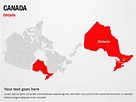 Ontario - Canada PowerPoint Map Slides - Ontario - Canada Map PPT ...