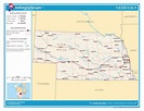 Laminated Map - Large detailed map of Nebraska state Poster 20 x 30 ...