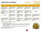 April 2017 High School Lunch Menu HOM | School lunch menu, Lunch menu ...