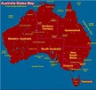 Australia map with states - Map of Australia showing states (Australia ...