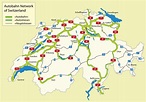 Switzerland highway map