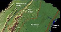Mountain Ranges In Virginia Map | Time Zones Map