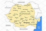 Romania map | Custom-Designed Illustrations ~ Creative Market