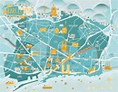 Map of Barcelona by Diana Stanciulescu for Conbook Verlag | Barcelona ...