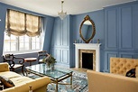 Regency inspired dusky blue panelled sitting room in Maida Vale by ...