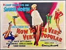 HOW TO BE VERY, VERY POPULAR (1955) Original Vintage UK Quad Fim Movie ...