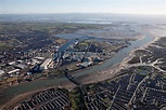 Aerial photography of High level view of Barrow Docklands Barrow in ...