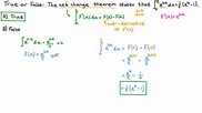 Question Video: Identifying the Net Change Theorem | Nagwa