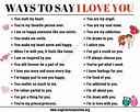 200+ Creative Ways to Say I Love You in English in 2023 | Other ways to ...