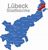 Lübeck Stadtbezirke interaktive Landkarte | Image-maps.de