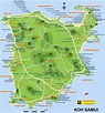 Koh Samui: Carta Geografica. Mappa Turistica