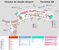 Charles de Gaulle Airport Terminal 2D Map | Paris - Ontheworldmap.com