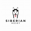 siberian husky dog logo design vector icon illustration graphic ...