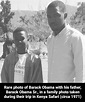 Rare photo of Barack Obama with his father, Barack Obama Sr., in a ...