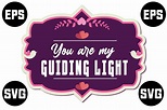 You Are My Guiding Light Graphic by HASSHOO · Creative Fabrica