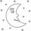 Moon And Stars Coloring Pages Printable - Coloring Home