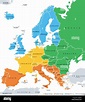 Mapa del continente europeo fotografías e imágenes de alta resolución ...