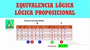 Equivalencia lógica con tablas de verdad y leyes lógicas - Lógica ...