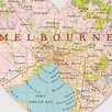 Melbourne, no mapa - Line mapa (Austrália)