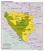Mapa político grande de Bosnia y Herzegovina - 1997 | Bosnia y ...