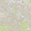 Eugene Oregon US City Street Map Digital Art by Frank Ramspott - Pixels