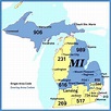Map Of Michigan Area Codes Secretmuseum - Gambaran