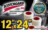 12" x 24" Genuine 3M Scotchgard Pro Series Paint Protection Film Bulk ...