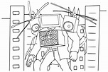 Titan TV Man to Color - Free Printable Coloring Pages