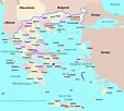 Mapa da Grécia e ilhas - Grécia mapa de ilhas (Sul da Europa - Europa)