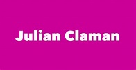 Julian Claman - Spouse, Children, Birthday & More