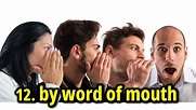 English Idioms 12: by word of mouth - YouTube