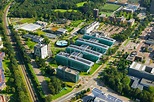 aerial view Radboud University Nijmegen is a public university with a ...