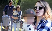 Rachel McAdams takes her newborn son for a stroll in Los Angeles with ...