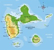 Mapa Físico Altamente Detallado De Las Islas De Guadalupe Ilustración ...