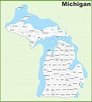 County Map Of Michigan Printable Cities & Towns Map Of Michigan: