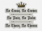 No Cross No Crown decal — A Pilgrim's Coffer Theology