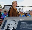 Maria Teresa Samaranch Salisachs walks past a plaque unveiled in ...