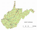 West Virginia vector road map. - Your-Vector-Maps.com