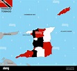 Mapa de Trinidad y Tobago Fotografía de stock - Alamy