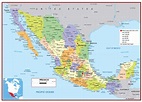 Large detailed political and administrative map of Mexico with roads ...