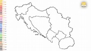 Map of Yugoslavia outline sketch | How to draw Yugoslavia Map outline ...