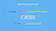 E = mc2 • einfach erklärt und Bedeutung · [mit Video]