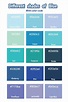 Different shades of blue with Color code | Light blue color code, Light ...
