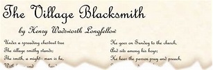 POEM: The Village Blacksmith by Henry Wadsworth Longfellow