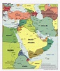 Mapa político detallada del Oriente Medio con las principales ciudades ...